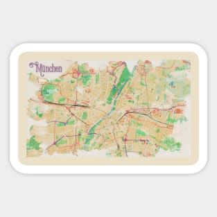 Munich in Watercolor Sticker